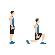 Alternate lunges with dumbbells